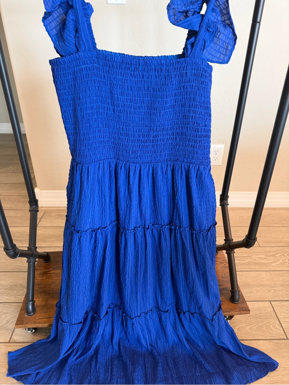 Vince Camuto Electric Blue Smocked Maxi Dress - Picture 2 of 9